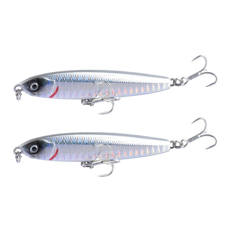 2 PCS CH79 Hard Bait Long Casting Sinking Pencil False Lure, Specification: 8cm 10g