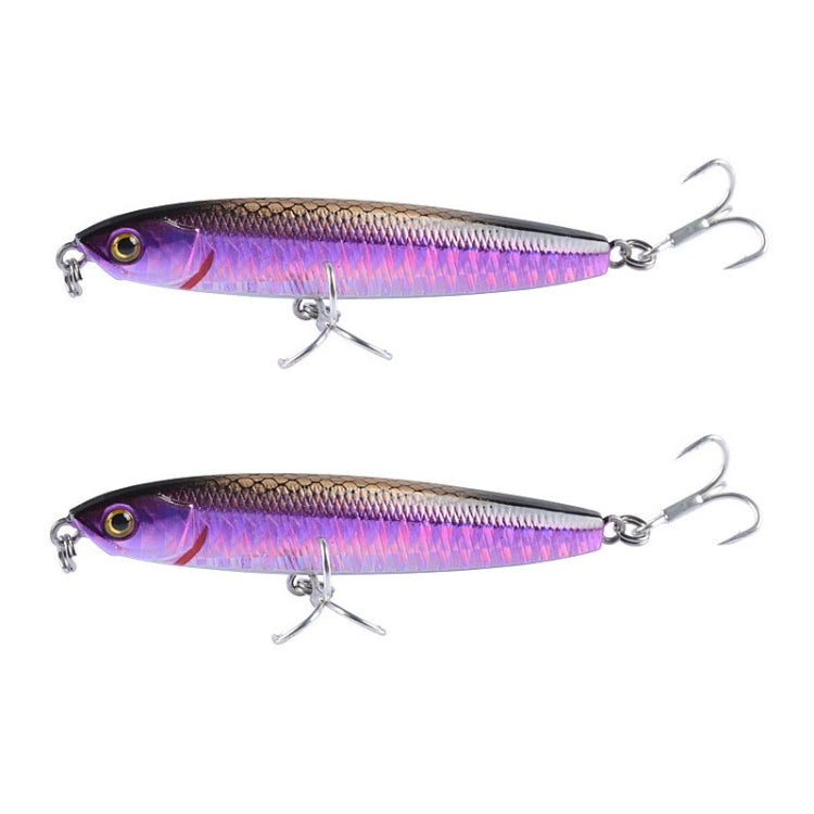 2 PCS CH79 Hard Bait Long Casting Sinking Pencil False Lure, Specification: 8cm 10g