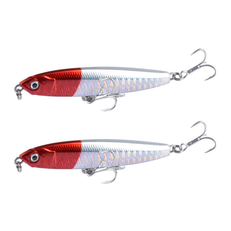 2 PCS CH79 Hard Bait Long Casting Sinking Pencil False Lure, Specification: 10.4cm 18g