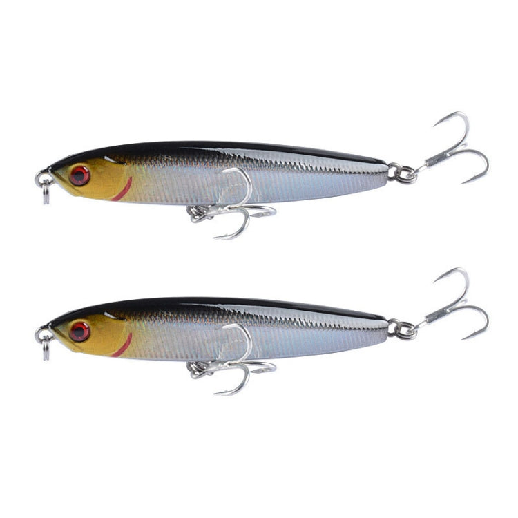 2 PCS CH79 Hard Bait Long Casting Sinking Pencil False Lure, Specification: 10.4cm 18g
