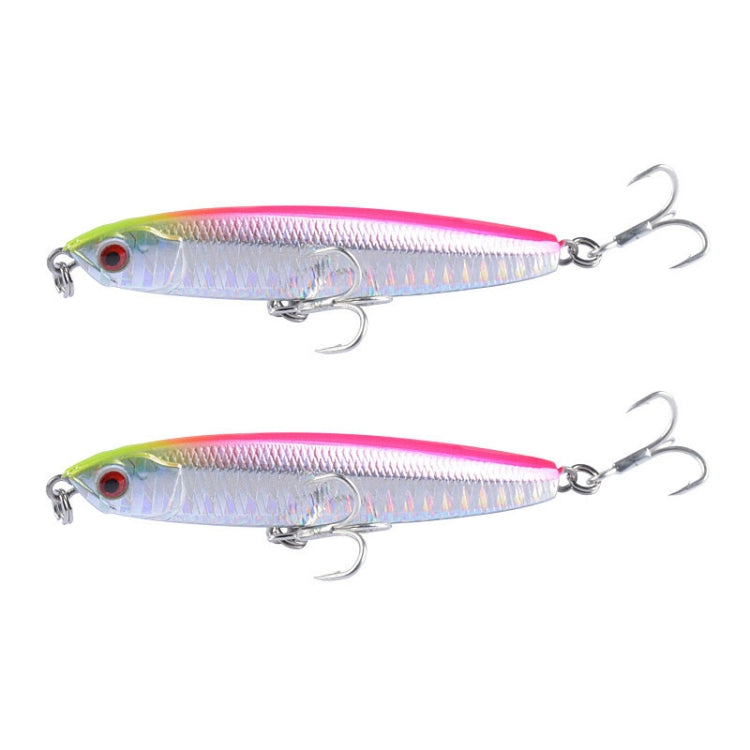 2 PCS CH79 Hard Bait Long Casting Sinking Pencil False Lure, Specification: 10.4cm 18g