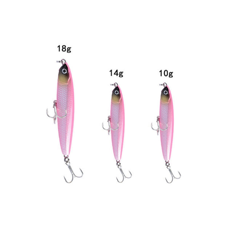 2 PCS CH79 Hard Bait Long Casting Sinking Pencil False Lure, Specification: 10.4cm 18g