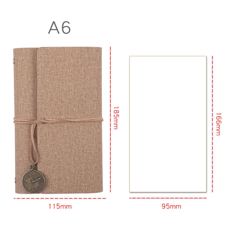 A6 80 Inside Pages Retro Loose-leaf Handbook Diary Notebook Notepad