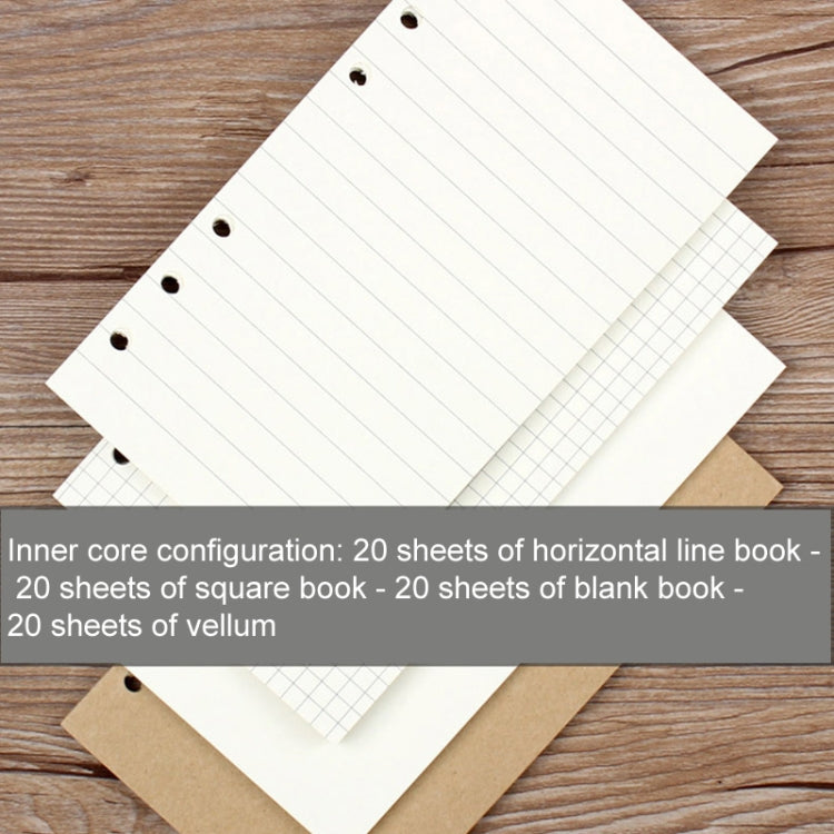 A6 80 Inside Pages Retro Loose-leaf Handbook Diary Notebook Notepad