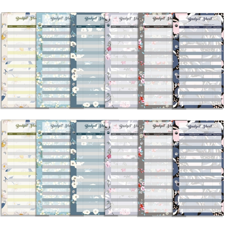 60 Sheets Cash Budget Card Loose-leaf Bookkeeping Replacement Core