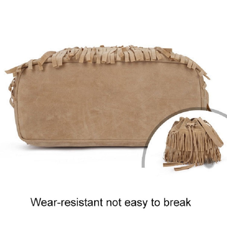 Frosted Tassel Bucket Bag Single Shoulder Crossbody Bag For Women