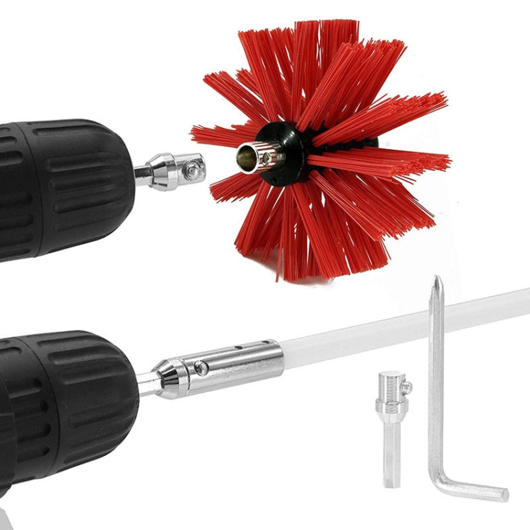 Extendable Bendable Electric Drill Chimney Brush Hood Interior Duct Brush, Size: 410mm x 6 Rods