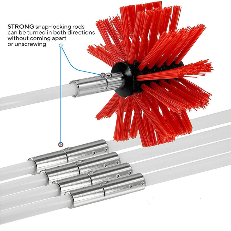 Extendable Bendable Electric Drill Chimney Brush Hood Interior Duct Brush, Size: 410mm x 6 Rods
