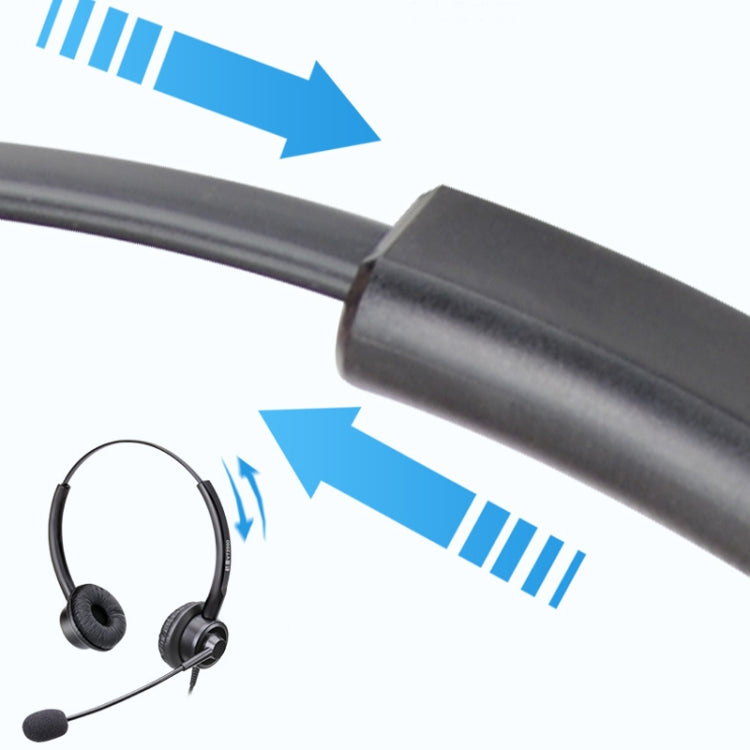 VT200D Double Ears Telephone Headset Operator Headset With Mic,Spec: PC Double Plug