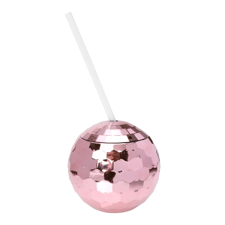 Plastic Straw Water Cup Disco Ball Shape Cup