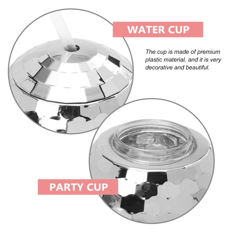 Plastic Straw Water Cup Disco Ball Shape Cup