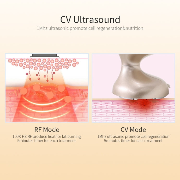 Ultrasonic Color Light RF Beauty Instrument Fat Blasting Instrument