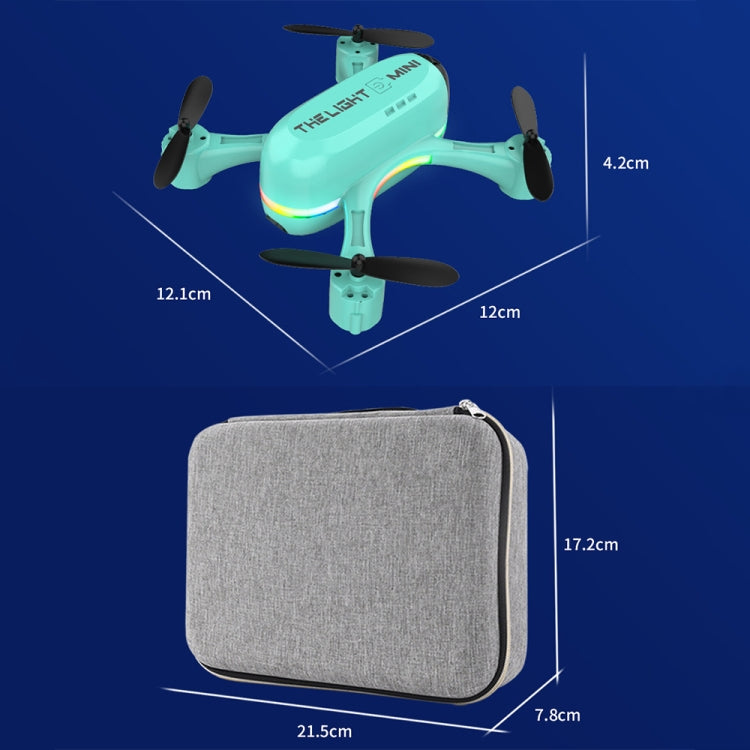 V6 Mini 4K HD Dual Camera Remote Control Aircraft Optical Flow Positioning Quadcopter with a Battery(Blue)