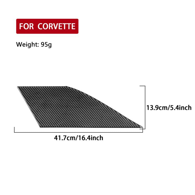 For Chevrolet Corvette C8 Left-Hand Drive Front Storage Vent Sticker - Black