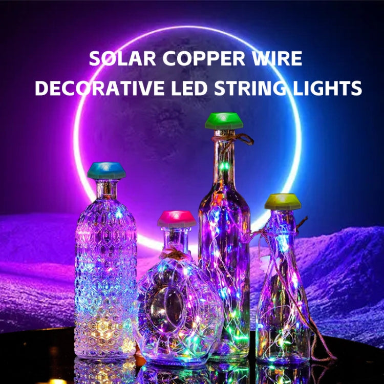 6 PCS Solar Bottle Lights Christmas Day Decorative Copper Wire Lights(Colorful Light)