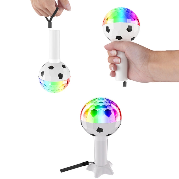 6LEDs Voice Control Camping Entertainment USB Magic Ball Colorful Atmosphere Light(Black White)