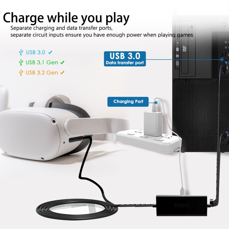 For Oculus Quest 2 USB To Type-C VR Link Charge Cable 5m