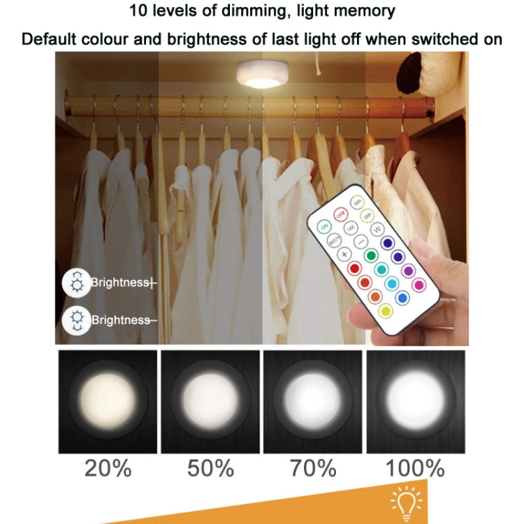 6 Lights 2 Remote Control 13-colour Night Light RGB Infrared Dimmable Cabinet Light