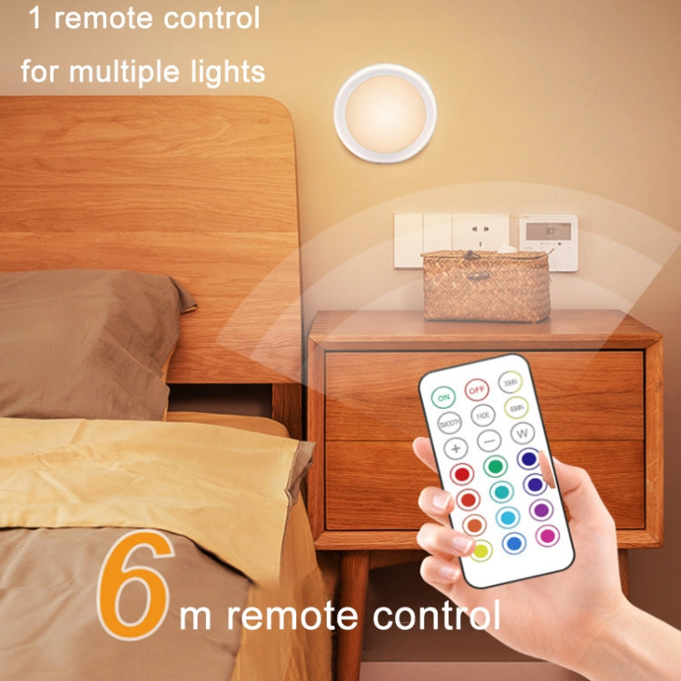 6 Lights 2 Remote Control 13-colour Night Light RGB Infrared Dimmable Cabinet Light