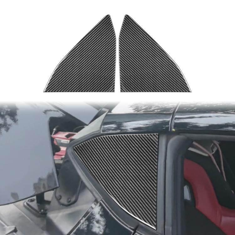 For Chevrolet Corvette C8 2pcs /Set Rear Triangle Window Decoration Sticker - Black