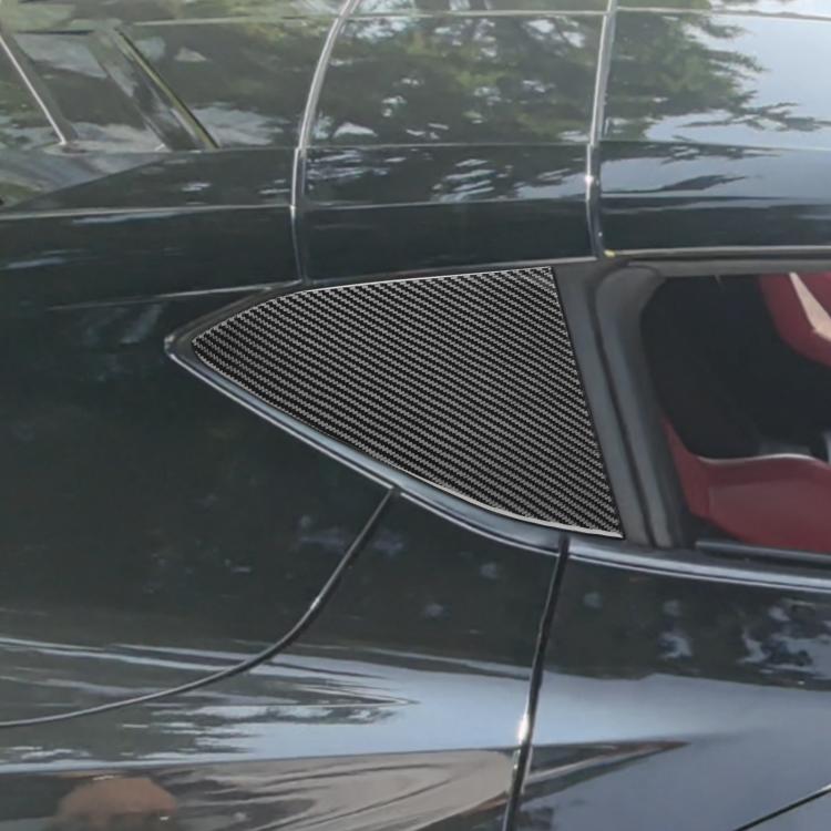 For Chevrolet Corvette C8 2pcs /Set Rear Triangle Window Decoration Sticker - Black