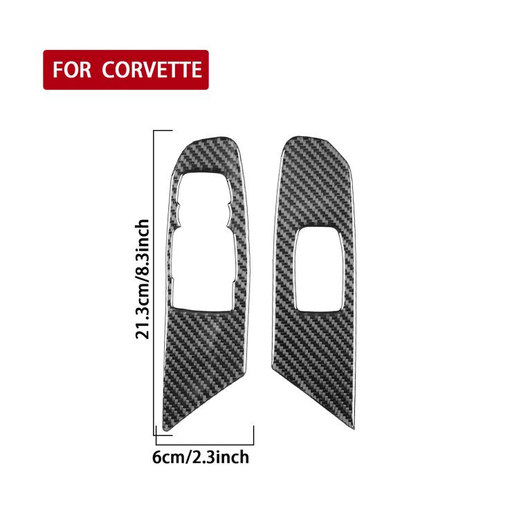 For Chevrolet Corvette C8 2pcs /Set Right-Hand Drive Lift Button Decorative Sticker - Black