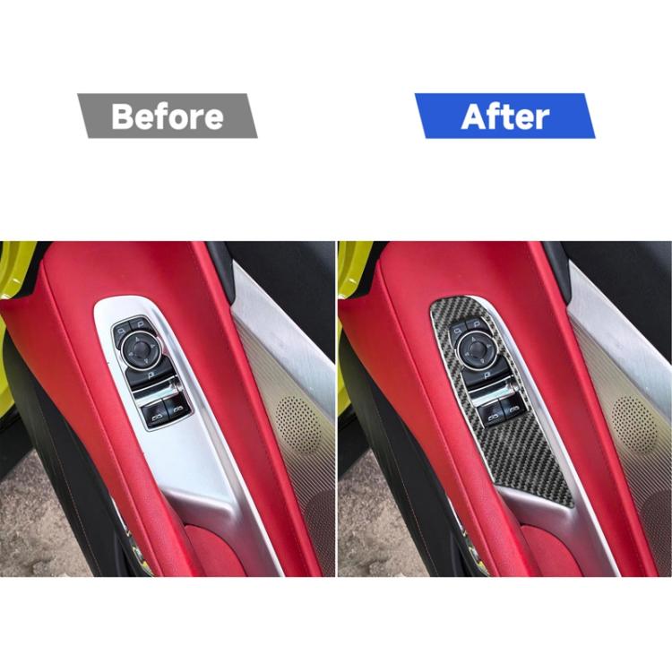 For Chevrolet Corvette C8 2pcs /Set Right-Hand Drive Lift Button Decorative Sticker - Black
