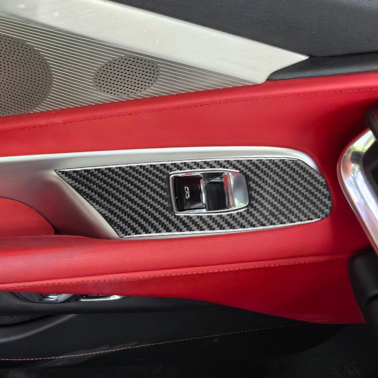 For Chevrolet Corvette C8 2pcs /Set Right-Hand Drive Lift Button Decorative Sticker - Black