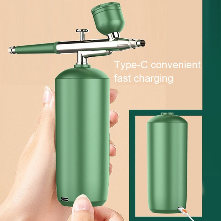 Handheld Home Sprayer Face High Pressure Oxygen Hydration Beauty Instrument(2133 Green)