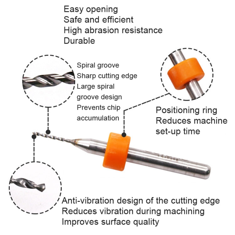 10 In 1 PCB Tungsten Steel Drill Bits Carving Miniature Drill Bits, Size: 1.5-2.4mm