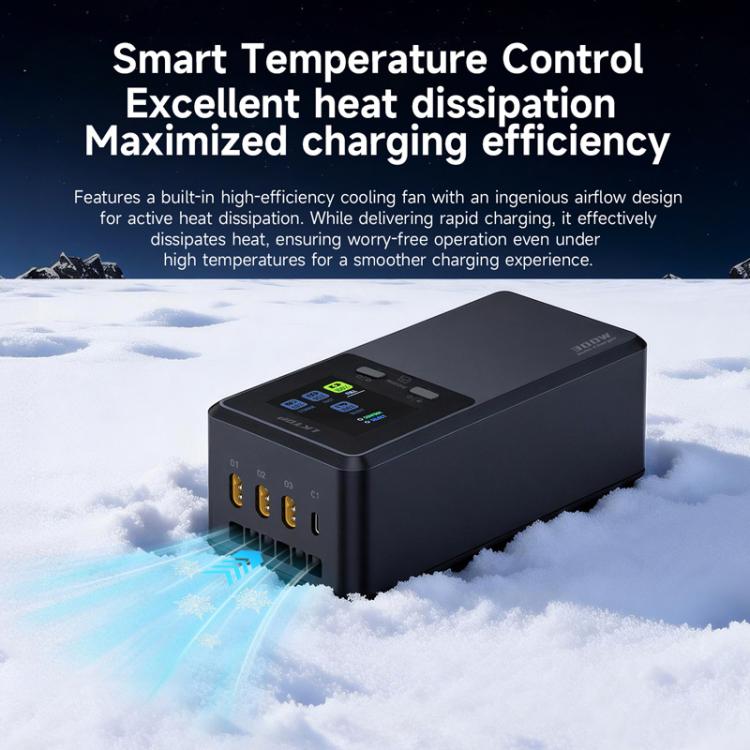 For DJI Matrice 4D / 4TD LKTOP UC363 Digital Display 3-Channel Charging Manager 300W Battery Fast Charger EU Plug