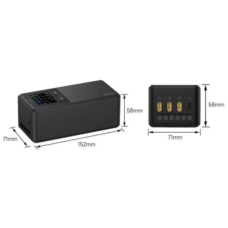 For DJI Matrice 4D / 4TD LKTOP UC363 Digital Display 3-Channel Charging Manager 300W Battery Fast Charger EU Plug