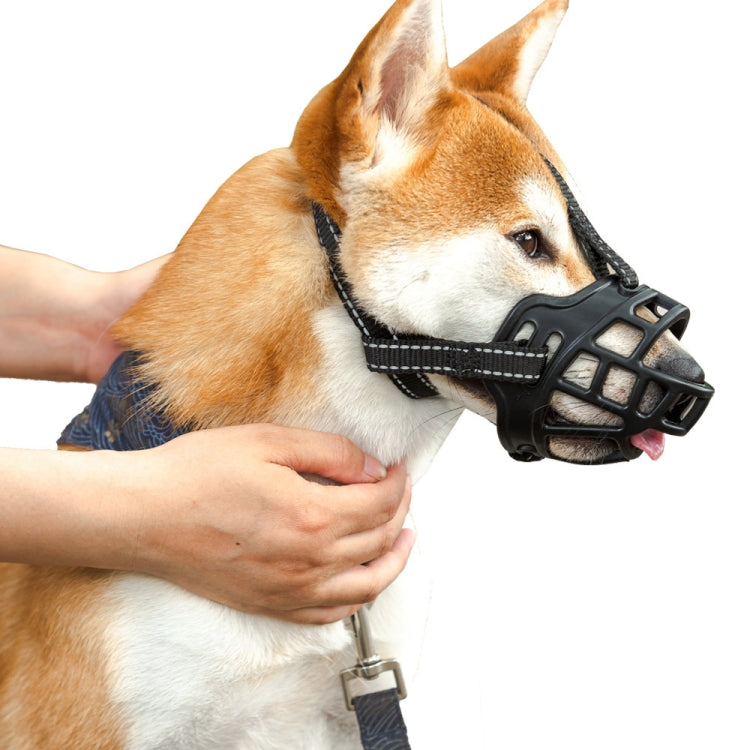 Reflective Pet Mouth Cover Anti-bite Anti-Chewing Adjustable Dog Muzzle Dog Mask, Size: NO.