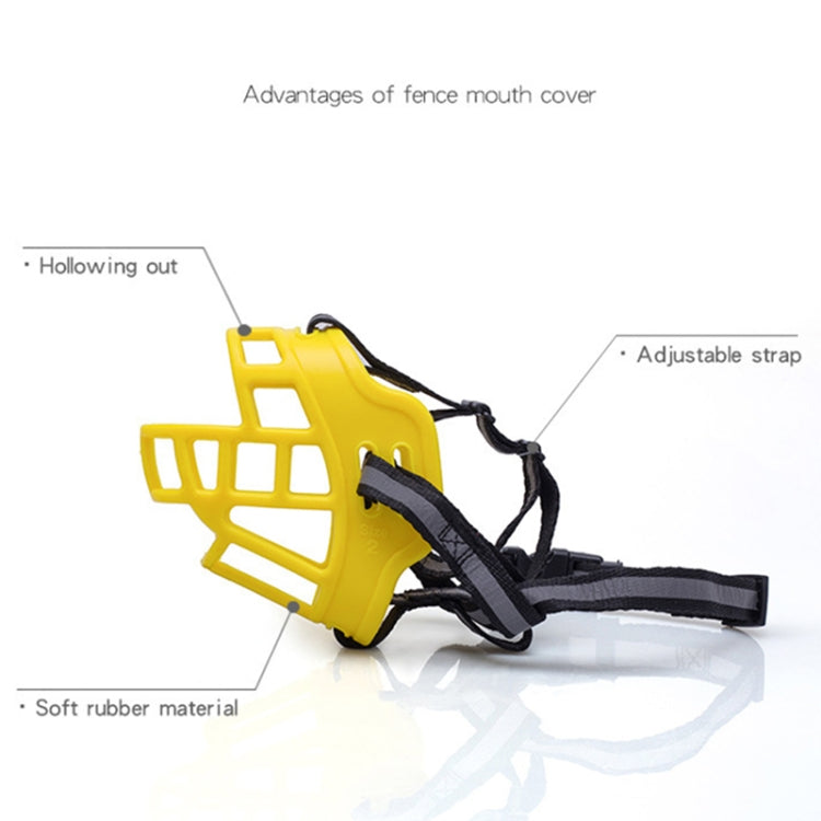 Reflective Pet Mouth Cover Anti-bite Anti-Chewing Adjustable Dog Muzzle Dog Mask, Size: NO.