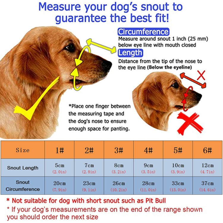 Reflective Pet Mouth Cover Anti-bite Anti-Chewing Adjustable Dog Muzzle Dog Mask, Size: NO.