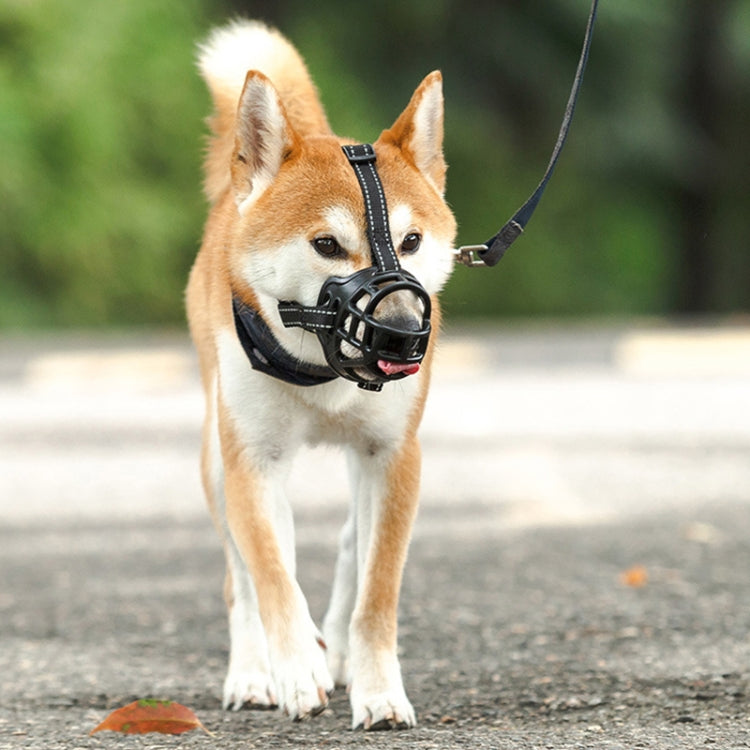 Reflective Pet Mouth Cover Anti-bite Anti-Chewing Adjustable Dog Muzzle Dog Mask, Size: NO.
