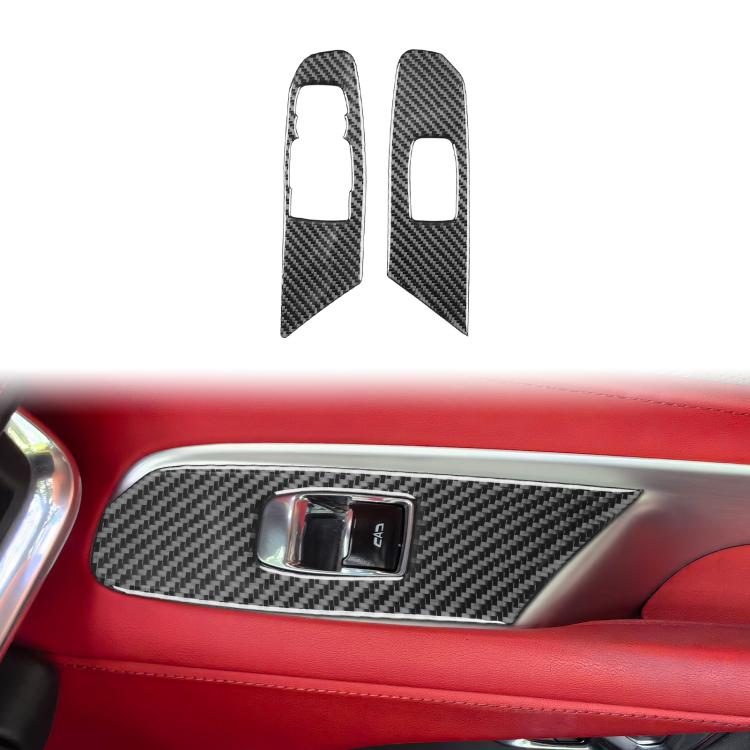 For Chevrolet Corvette C8 2pcs /Set Left-Hand Drive Lift Button Decorative Sticker - Black