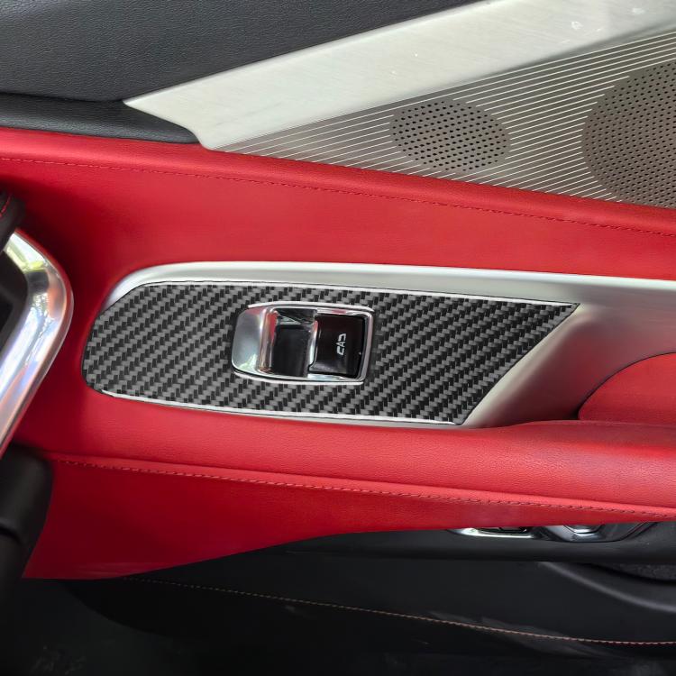 For Chevrolet Corvette C8 2pcs /Set Left-Hand Drive Lift Button Decorative Sticker - Black