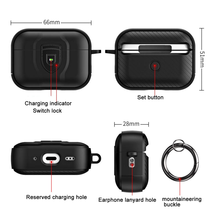 For AirPods Pro TPU + PC Full Wrap Type Protection Case Cover