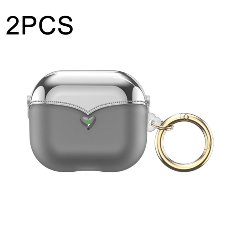 For AirPods 1/2 2pcs One-piece Plating TPU Soft Shell Protective Case