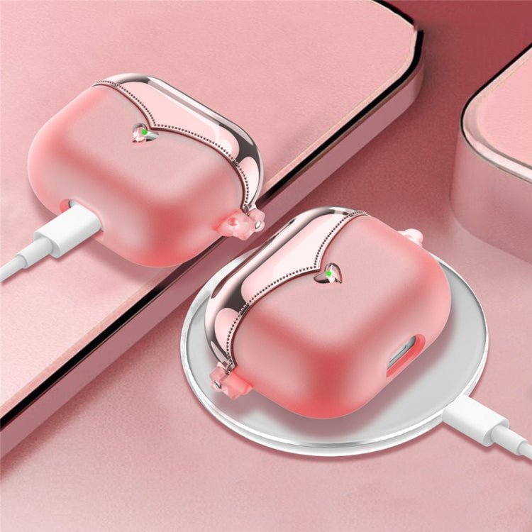 For AirPods Pro 2pcs One-piece Plating TPU Soft Shell Protective Case