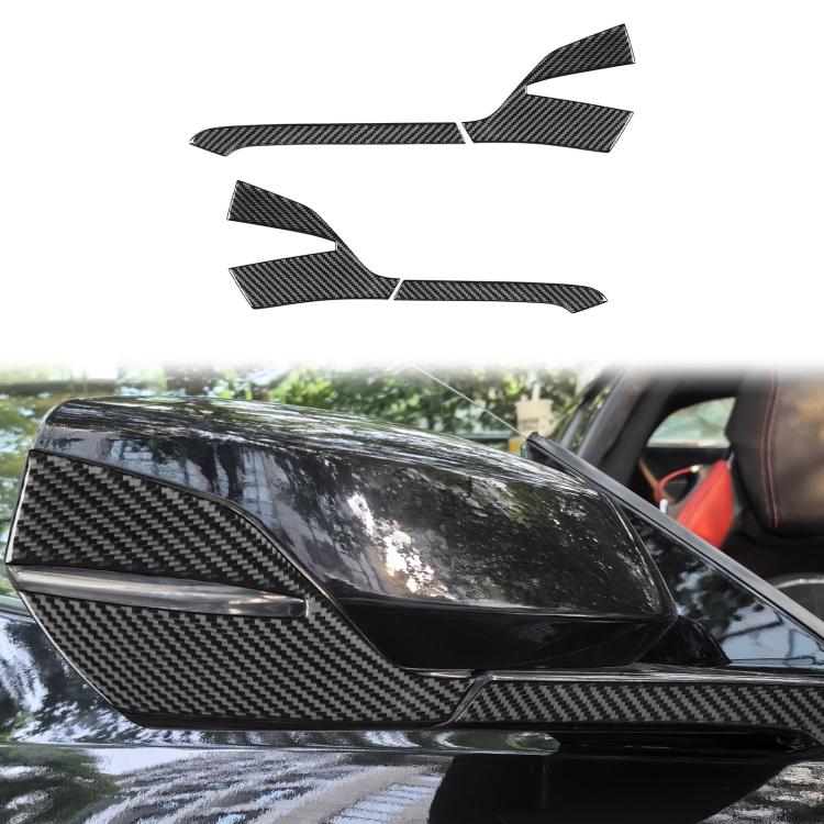 For Chevrolet Corvette C8 4pcs /Set Right-Hand Drive Rearview Mirror Anti-Scratch Sticker - Black
