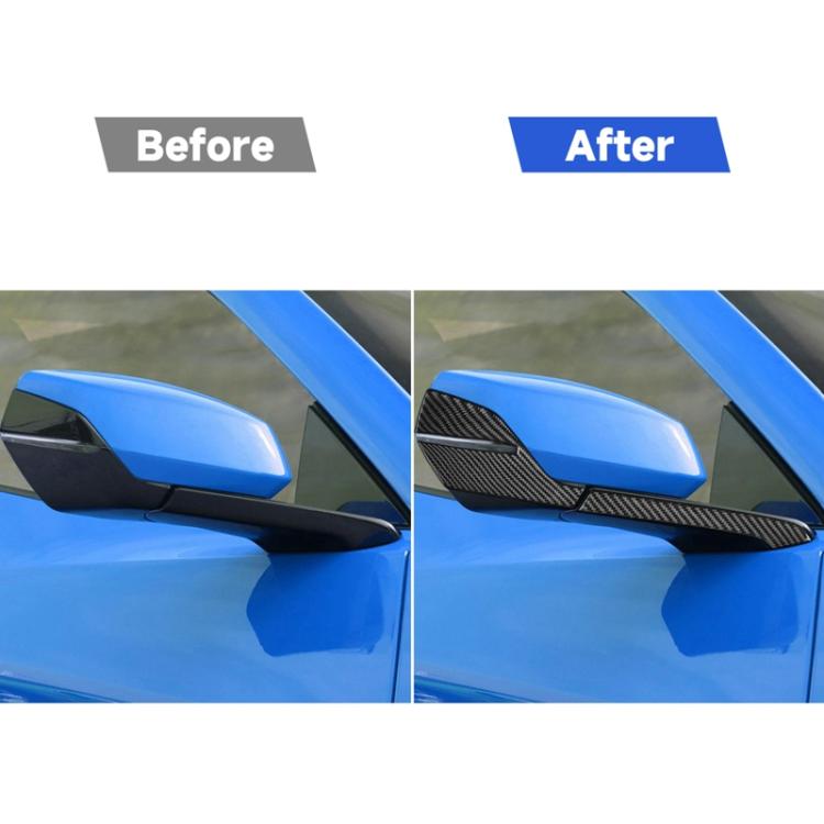 For Chevrolet Corvette C8 4pcs /Set Right-Hand Drive Rearview Mirror Anti-Scratch Sticker - Black