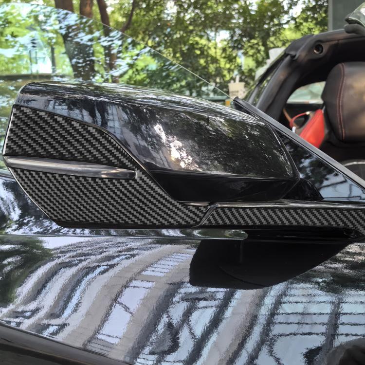 For Chevrolet Corvette C8 4pcs /Set Right-Hand Drive Rearview Mirror Anti-Scratch Sticker - Black