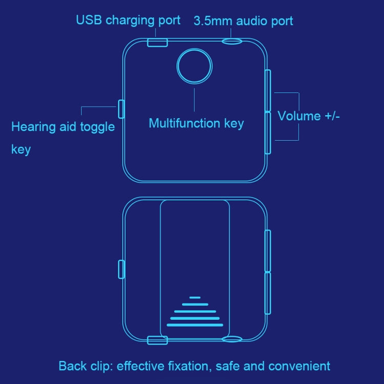 U20 Lavalier Bluetooth Sound Collector Smart Auxiliary Bluetooth Headset(Black)