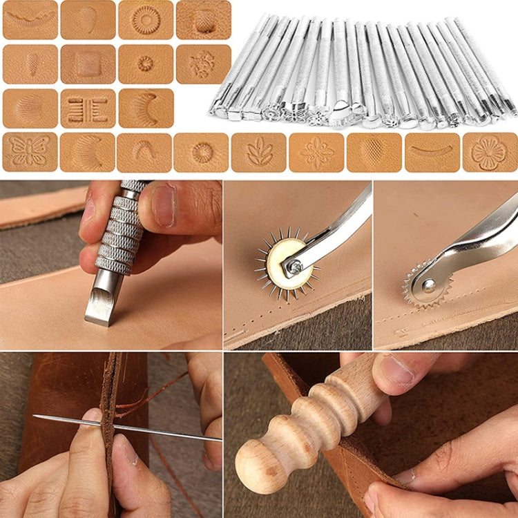 59 In 1 Handmade Leather DIY Tool Set Sewing Craft Tool Set, Style: A5 Pads