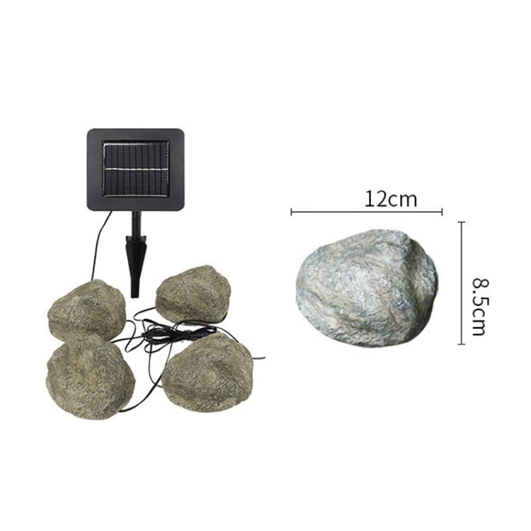 Solar Outdoor Simulation Stone String Lights Decoration Waterproof Ambient Light(One Tow Four)