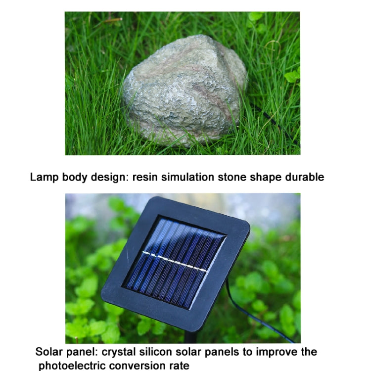 Solar Outdoor Simulation Stone String Lights Decoration Waterproof Ambient Light(One Tow Four)