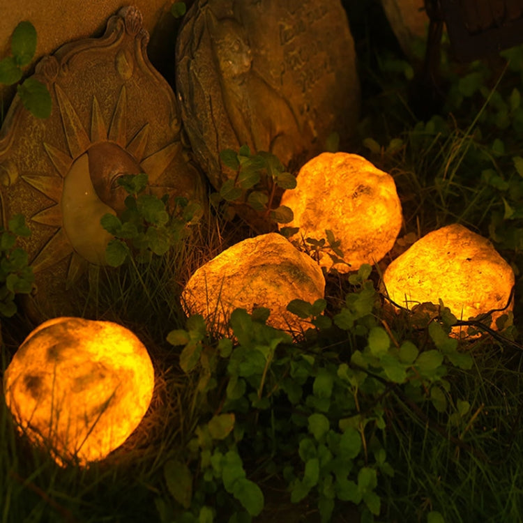 Solar Outdoor Simulation Stone String Lights Decoration Waterproof Ambient Light(One Tow Four)