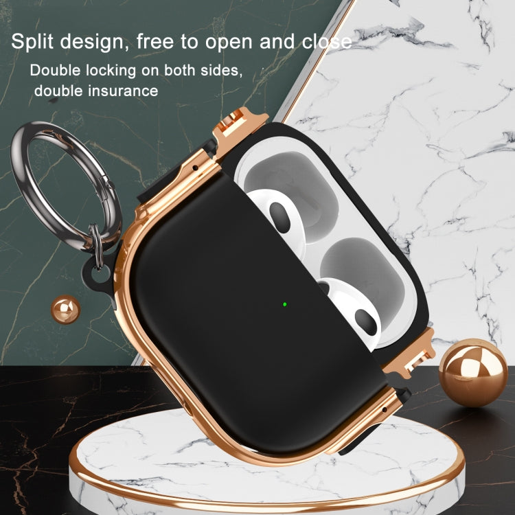 For  AirPods Pro 2 Drop-proof Case Split Design Plating Protection Cover